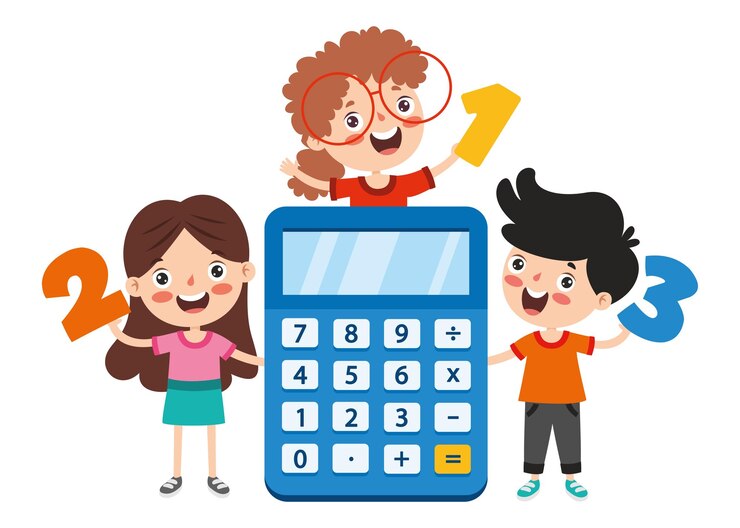 Vector calculadora plana para educación infantil