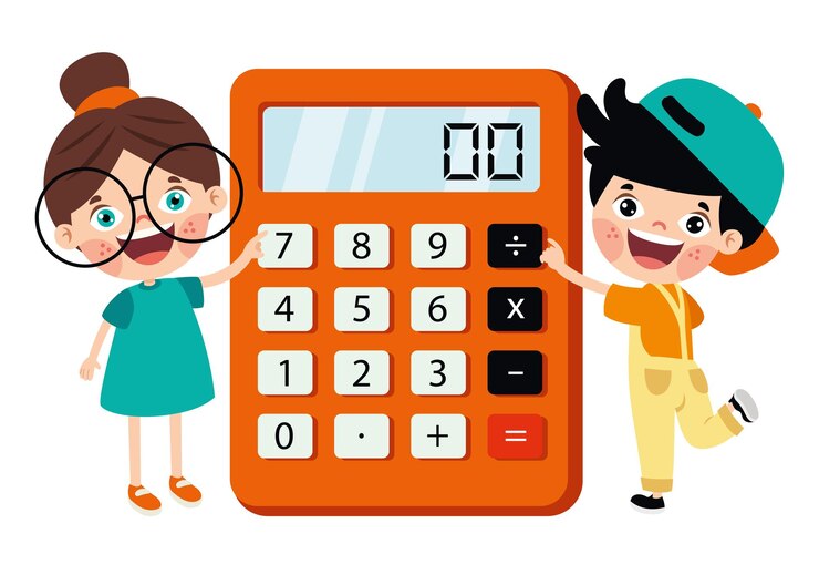 Vector calculadora plana para educación infantil
