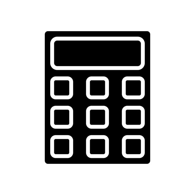 calculadora signo símbolo vector glifo color icono