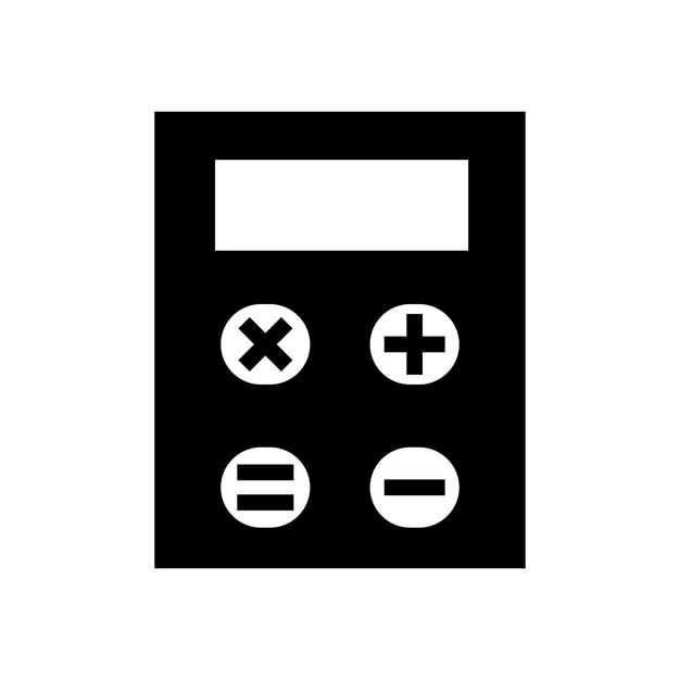 Cálculo de conexiones Un diseño vectorial de una plantilla de icona de calculadora moderna