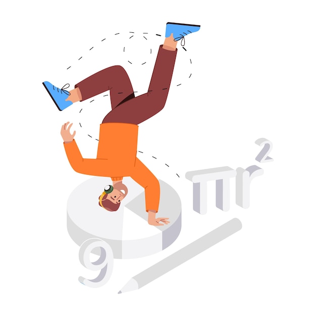 Cálculos matemáticos Ilustraciones planas