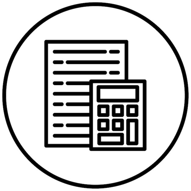 Cálculos de presupuesto Ilustración vectorial