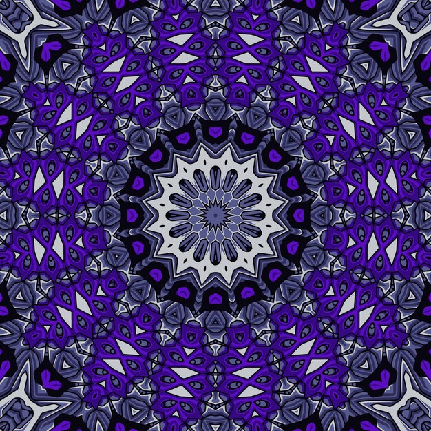 Caleidoscopio decorativo ornamental movimiento círculo geométrico caleidoscopio floral abstracto