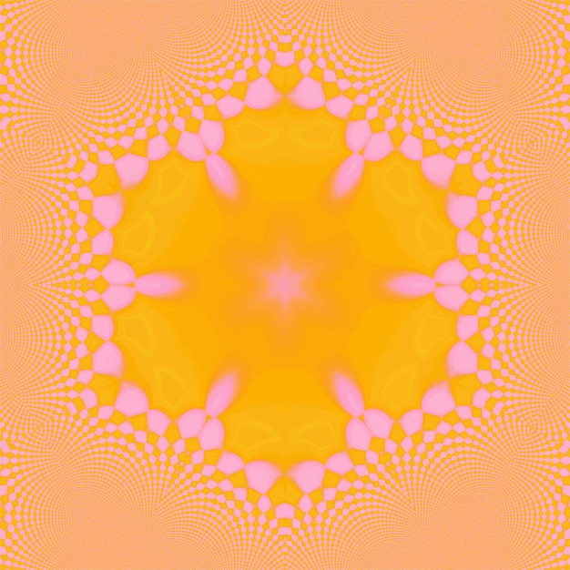 Caleidoscopio flor mandala Vector ilustración Vector colorido mosaico