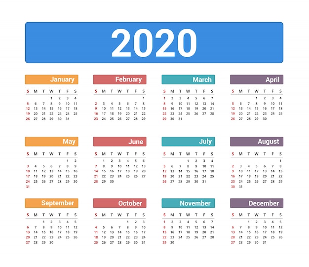 Calendario 2020