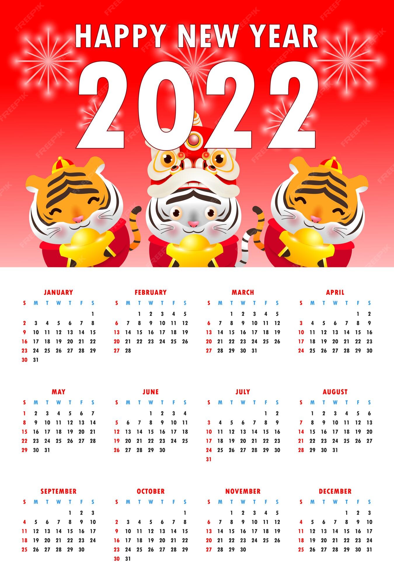  NUOBESTY Calendario chino 2022, 1 unidad, calendario diario del  año del tigre 2022, calendario chino tradicional