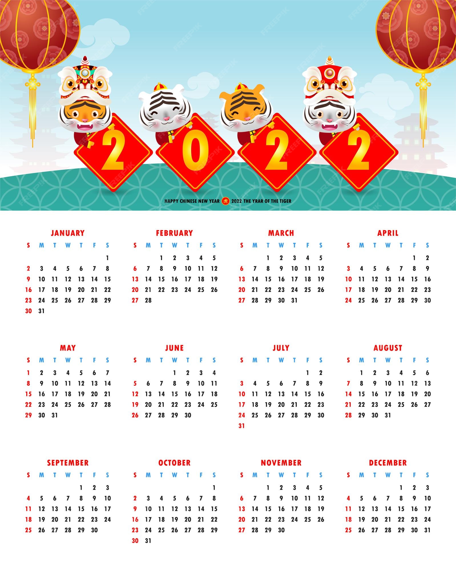 feliz año nuevo chino 2022. cabeza de tigre simbólico en 2022 año del  calendario lunar del tigre. 2909139 Vector en Vecteezy