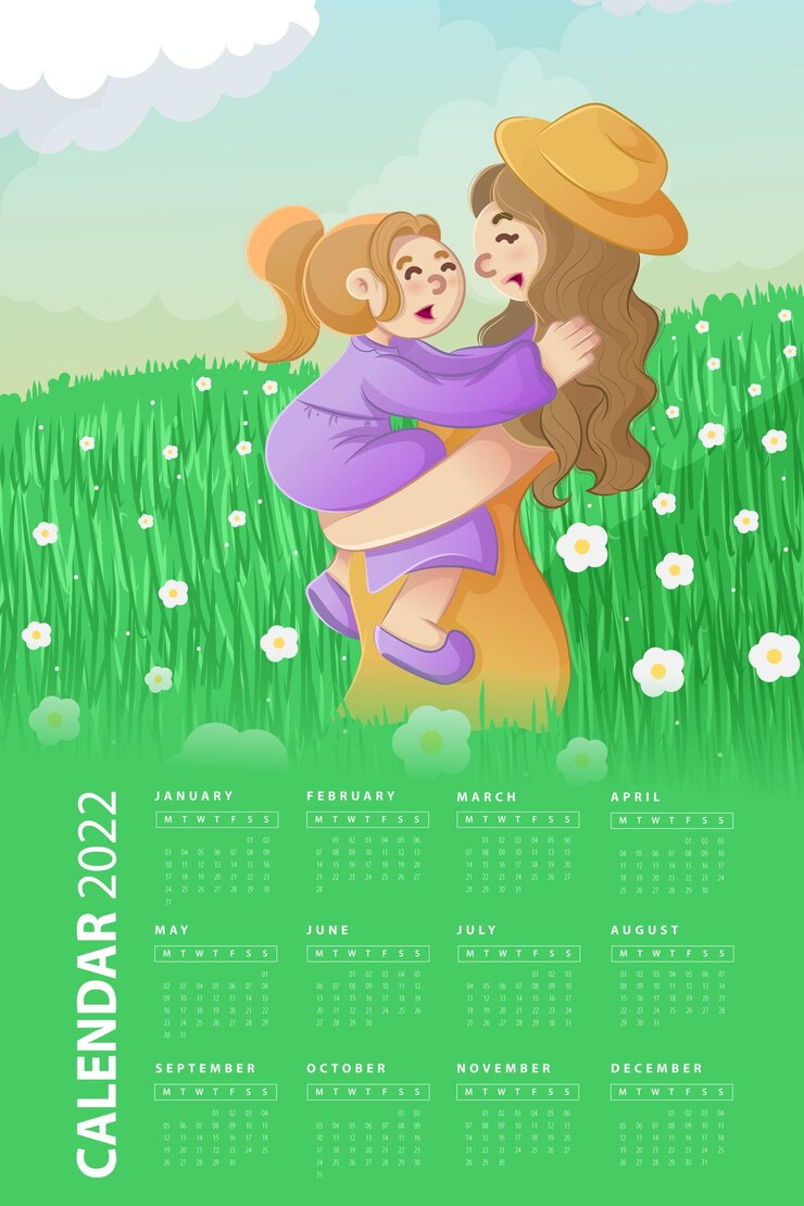 Calendario 2022 Madre e hija en la naturaleza