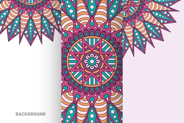 Calendario 2022 con mandala en estilo étnico