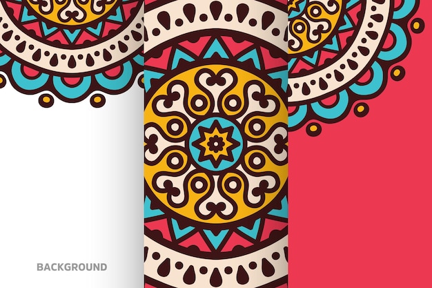Calendario 2022 con mandala en estilo étnico
