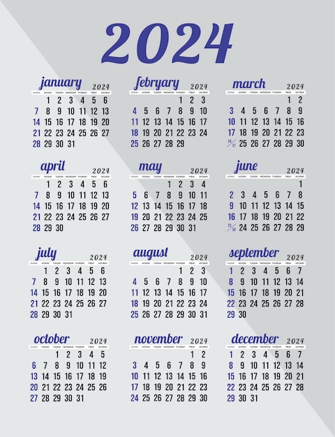 Calendario 2024 todos los meses calendario de fiestas nacionales fechas conmemorativas y feriados