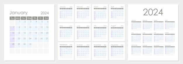 Calendario para 2024