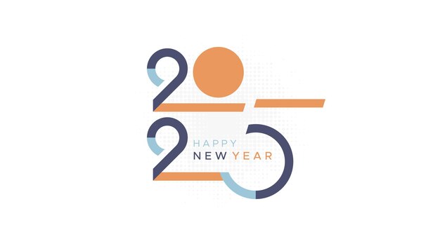 calendario 2025 texto año nuevo 2025 minimalista feliz año nuevo plantilla de diseño para el año nuevo