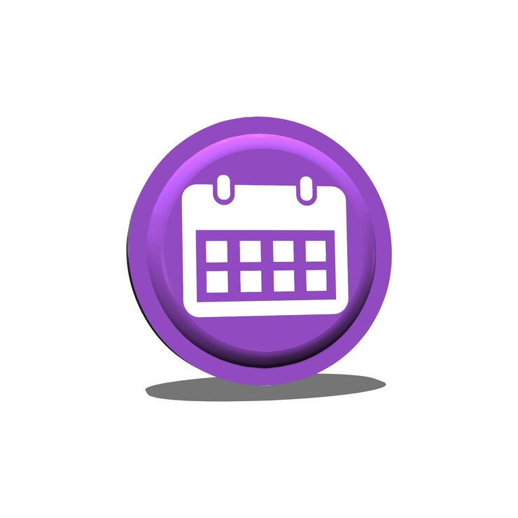 Calendario 3D icono Vector plantilla diseño ilustración