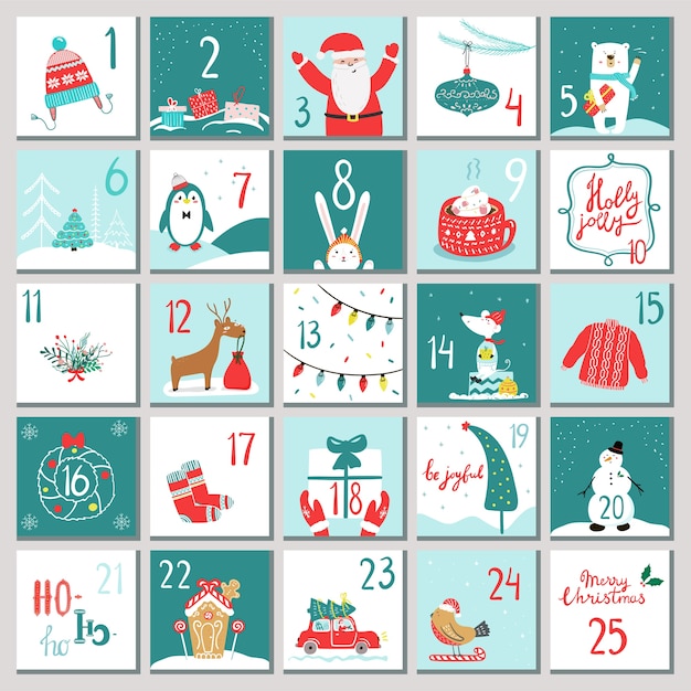 Calendario de Adviento para apertura en días festivos