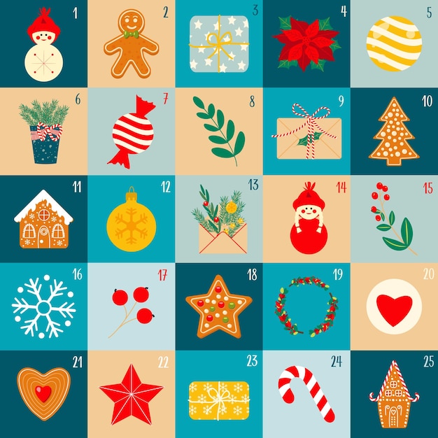 calendario de adviento de diciembre