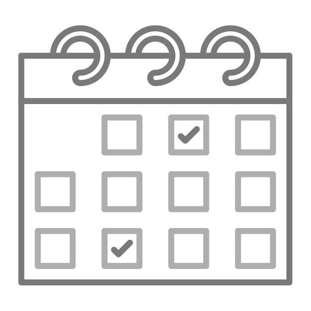 un calendario con un anillo en él que dice comprobar sus opciones
