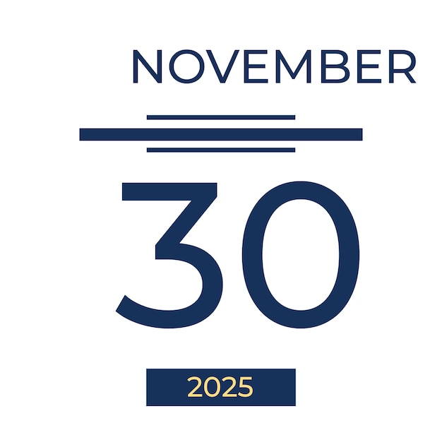 Calendario del año 2025 mes de noviembre
