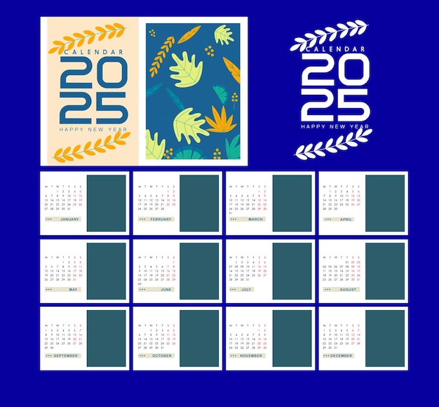 Calendario para el año 2025
