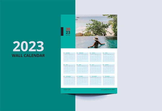 Vector calendario de año nuevo 2023