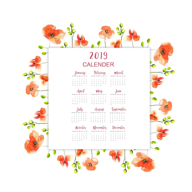 Calendario de año nuevo