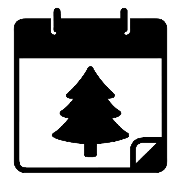calendario con árbol de Navidad