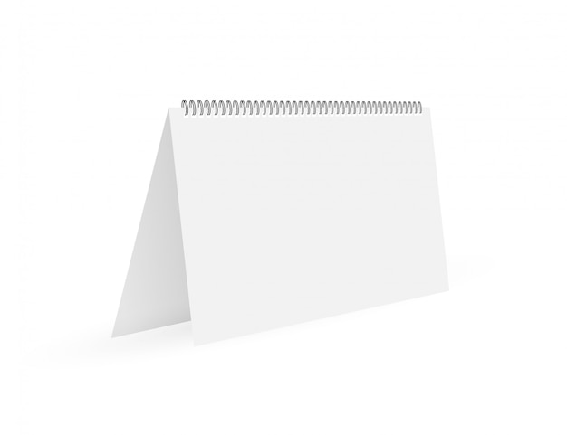 Vector calendario de carpa de escritorio en blanco