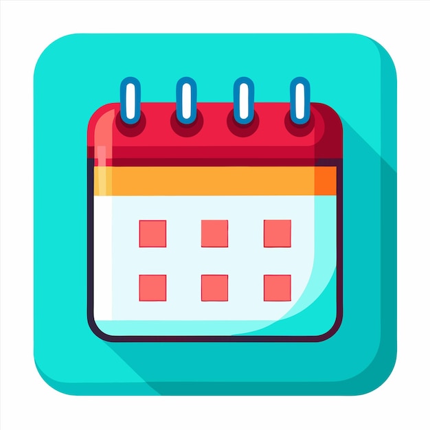 un calendario colorido con un borde amarillo y naranja