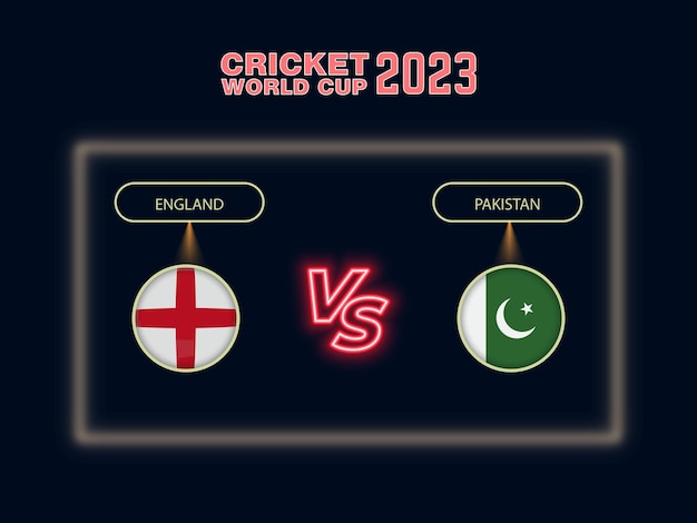 Calendario de la copa mundial de cricket inglaterra vs pakistán diseño 2023