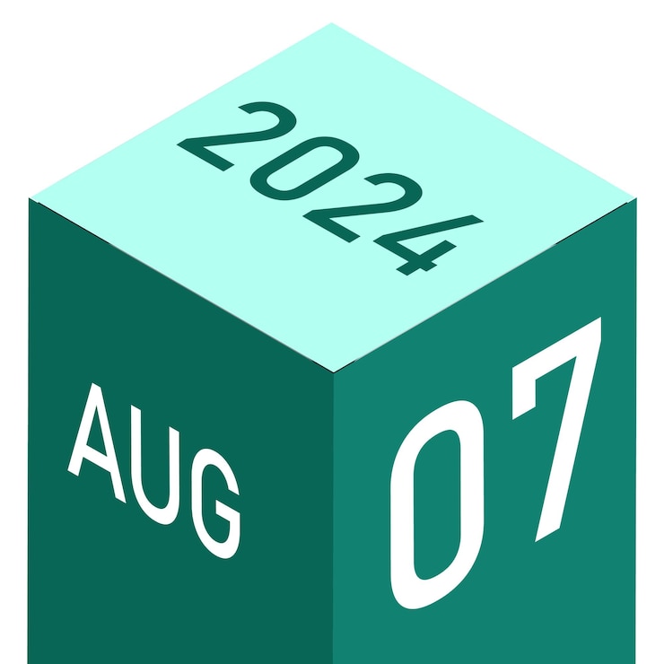Vector calendario de diseño de cajas del mes de abril de 2025