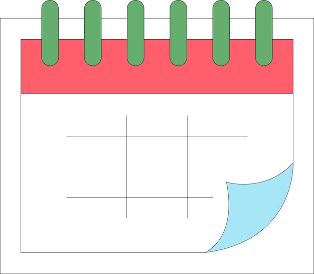 Calendario de elementos de marketing dibujado a mano