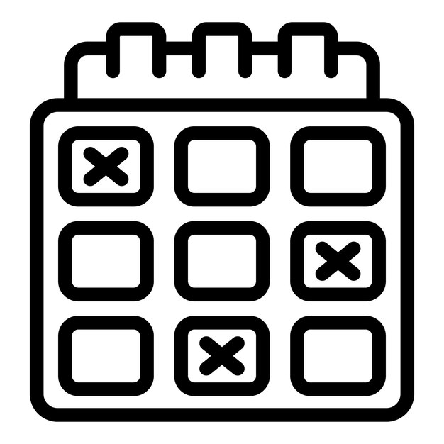 Calendario escolar icono contorno vector Protección infantil Retorno de seguridad