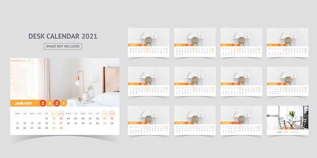 Calendario de escritorio 2021