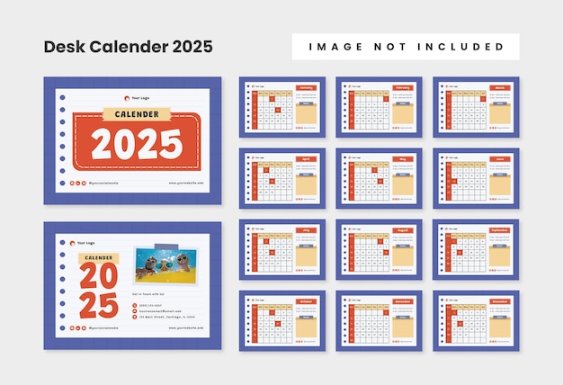Calendario de escritorio 2025 Diseño V3