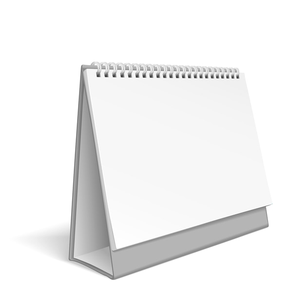 Vector calendario de escritorio en blanco