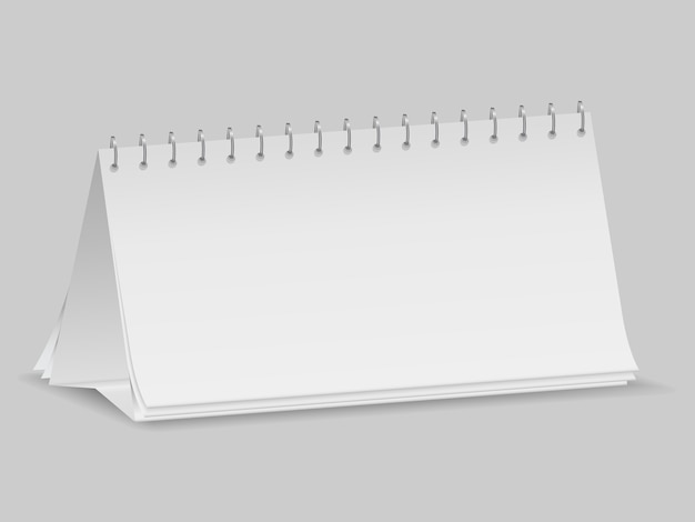 Calendario de escritorio en blanco