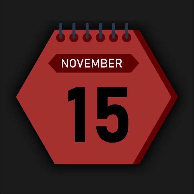 Calendario de estilo hexagonal Mes noviembre de 2025