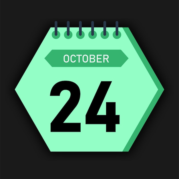 Calendario de estilo hexagonal mes de octubre de 2025