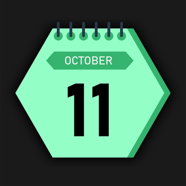 Calendario de estilo hexagonal mes de octubre de 2025