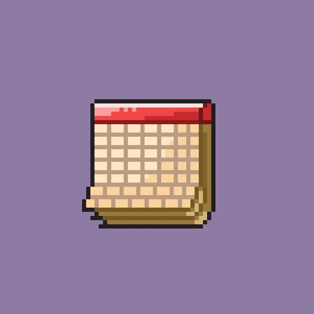 calendario en estilo pixel art