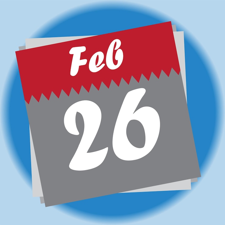 Vector calendario de febrero