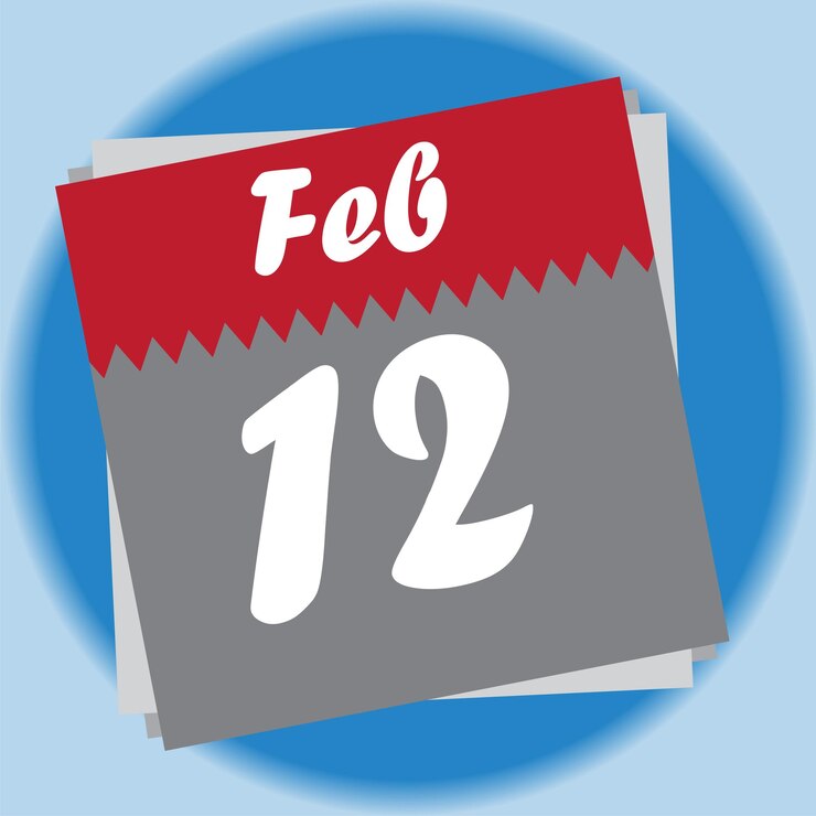 Vector calendario de febrero