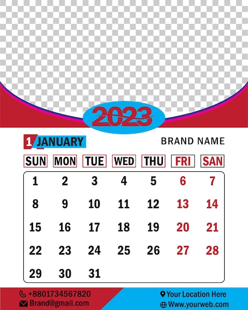 CALENDARIO FELIZ AÑO 2023.