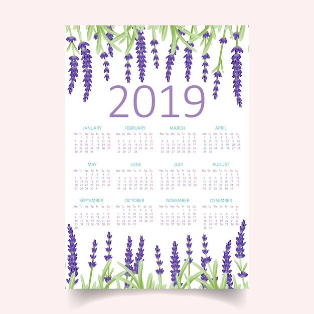 Calendario floral 2019