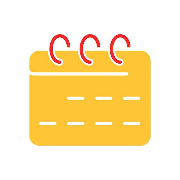 Calendario con hojas sueltas icono de línea Organizador diario fecha importante mes vacaciones Año nuevo semana fin de semana Vector icono de color sobre fondo blanco para negocios y publicidad