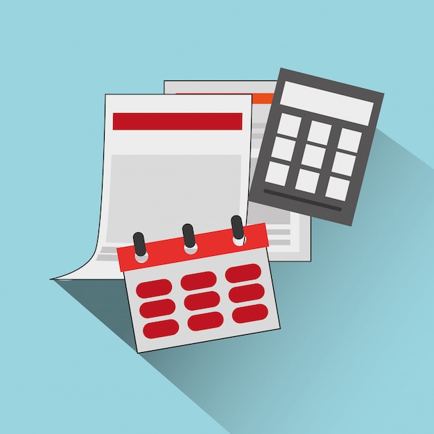 Calendario con el icono de calculadora oficina artículos relacionados