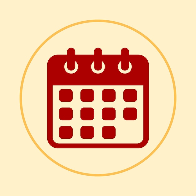 Calendario icono de moda ilustración vectorial lógica abstracta obras de arte coloridas diseño hermoso