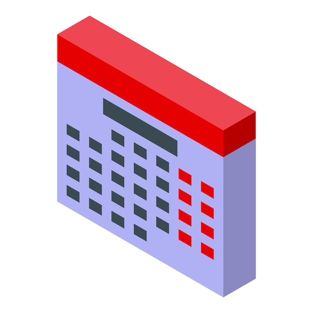 Calendario isométrico que muestra fechas importantes