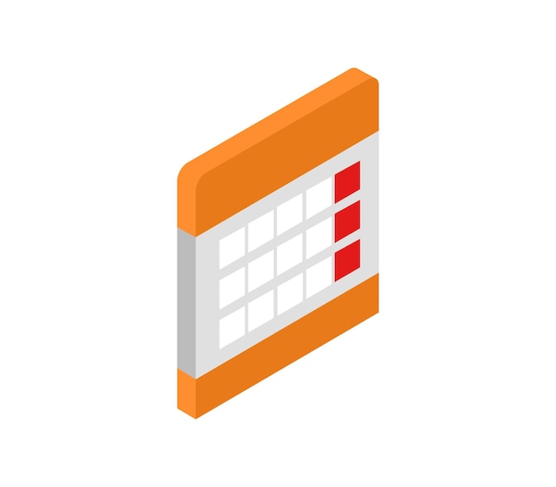 Calendario isometrico