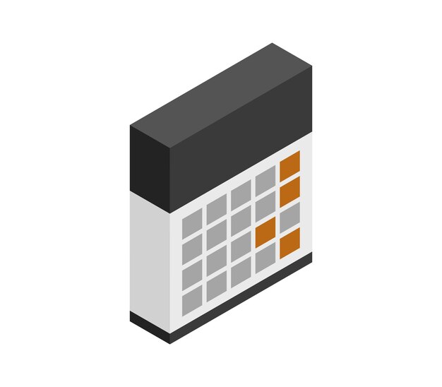 Calendario isometrico